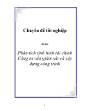 Luận văn hay: Phân tích tình hình tài chính Công tư vấn giám sát và xây dựng công trình