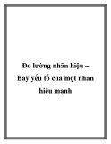 Đo lường nhãn hiệu – Bảy yếu tố của một nhãn hiệu mạnh.Nhãn hiệu kinh