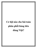 Cơ hội nào cho bài toán phân phối hàng tiêu dùng Việt?