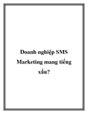 Doanh nghiệp SMS Marketing mang tiếng xấu?