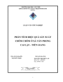 LUẬN VĂN TỐT NGHIỆP : PHÂN TÍCH HIỆU QUẢ SẢN XUẤT CHÔM CHÔM Ở XÃ TÂN PHONG CAI LẬY - TIỀN GIANG