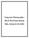 Vòng tròn Thương hiệu Bài 8: Kích hoạt thương hiệu, tương tác đa chiều