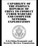 Capability of the People’s Republic of China to  Conduct Cyber Warfare and Computer Network  Exploitation 