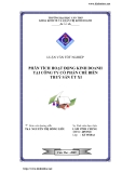 ĐỀ TÀI " PHÂN TÍCH HOẠT ĐỘNG KINH DOANH TẠI CÔNG TY CỔ PHẦN CHẾ BIẾN THUỶ SẢN ÚT XI "