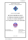 ĐỀ TÀI " KẾ TOÁN CHI PHÍ SẢN XUẤT VÀ TÍNH GIÁ THÀNH SẢN PHẨM TẠI CÔNG TY CỔ PHẦN CHẾ BIẾN VÀ XUẤT NHẬP KHẨU THỦY SẢN CADOVIMEX "