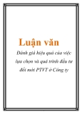 Luận văn: Đánh giá hiệu quả của việc lựa chọn và quá trình đầu tư đổi mới PTVT ở Công ty