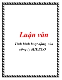 Luận văn: Tình hình hoạt động của công ty MIDECO