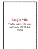 Luận văn: Tổ chức quản trị tiền lương của Công ty TNHH Xuân Trường