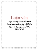 Luận văn: Thực trạng sản xuất kinh doanh của công ty vật liệu điện và Dụng cụ cơ khí ELMACO