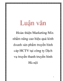 Luận văn: Hoàn thiện Marketing Mix nhằm nâng cao hiệu quả kinh doanh sản phẩm truyền hình cáp HCTV tại công ty Dịch vụ truyền thanh truyền hình Hà nội