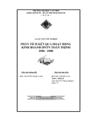 Luận văn tốt nghiệp: Phân tích kết quả hoạt động kinh doanh DNTN Toàn Thịnh 2006 - 2008