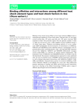 Báo cáo khoa học: Binding afﬁnities and interactions among different heat shock element types and heat shock factors in rice (Oryza sativa L.)