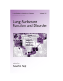 LUNG SURFACTANT FUNCTION AND DISORDER