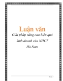 Báo cáo: Giải pháp nâng cao hiệu quả kinh doanh của NHCT Hà Nam