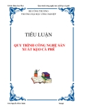 TIỂU LUẬN: QUY TRÌNH CÔNG NGHỆ SẢN XUẤT KẸO CÀ PHÊ