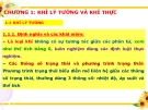 CHƯƠNG 1: KHÍ LÝ TƯỞNG VÀ KHÍ THỰC