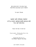 Tiểu luận:Một số tính chất của dãy sinh bởi hàm số và áp dụng