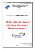 ĐỀ TÀI “Chiến lược kinh doanh, bán hàng của công ty Masan Consumer”