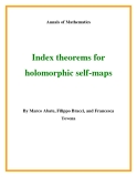 Đề tài " Index theorems for holomorphic self-maps "