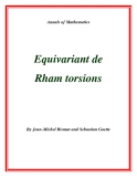 Đề tài "  Equivariant de Rham torsions "