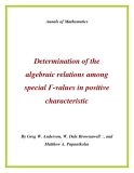 Đề tài " Determination of the algebraic relations among special Γ-values in positive characteristic "