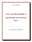 Đề tài "On Fr´echet differentiability of Lipschitz maps between Banach spaces "