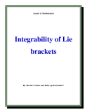 Đề tài "  Integrability of Lie brackets "