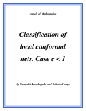 Đề tài " Classification of local conformal nets. Case c 