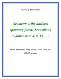 Đề tài "  Geometry of the uniform spanning forest: Transitions in dimensions 4, 8, 12, . . . "