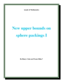 Đề tài " New upper bounds on sphere packings I "