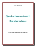 Đề tài " Quasi-actions on trees I. Bounded valence "