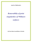 Đề tài "  Removability of point singularities of Willmore surfaces "