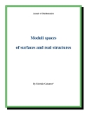 Đề tài " Moduli spaces of surfaces and real structures "