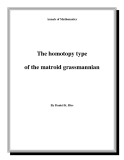 Đề tài "  The homotopy type of the matroid grassmannian "