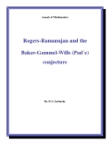 Đề tài " Rogers-Ramanujan and the Baker-Gammel-Wills (Pad´e) conjecture "