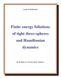 Đề tài "  Finite energy foliations of tight three-spheres and Hamiltonian dynamics "