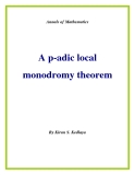 Đề tài "  A p-adic local monodromy theorem "