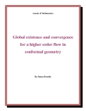 Đề tài " Global existence and convergence for a higher order flow in conformal geometry"