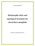Đề tài " Holomorphic disks and topological invariants for closed three-manifolds "