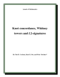 Đề tài "  Knot concordance, Whitney towers and L2-signatures "