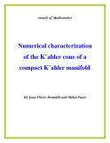 Đề tài "  Numerical characterization of the K¨ahler cone of a compact K¨ahler manifold "
