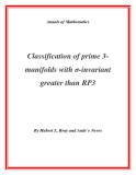 Đề tài "  Classification of prime 3manifolds with σ-invariant greater than RP3 "
