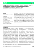 Báo cáo khoa học: Suppression of a cold-sensitive mutant initiation factor 1 by alterations in the 23S rRNA maturation region