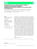 Báo cáo khoa học: Stereoselectivity and conformational stability of haloalkane dehalogenase DbjA from Bradyrhizobium 