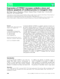 Báo cáo khoa học: Expression of CYP2E1 increases oxidative stress and induces apoptosis of cardiomyocytes in transgenic mice