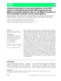 Báo cáo khoa học: Alizarine derivatives as new dual inhibitors of the HIV-1 reverse transcriptase-associated DNA polymerase and RNase H activities effective also on the RNase H activity of non-nucleoside resistant reverse transcriptases