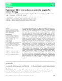 Báo cáo khoa học: Hyaluronan–CD44 interactions as potential targets for cancer therapy