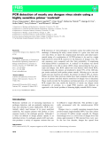 Báo cáo khoa học: PCR detection of nearly any dengue virus strain using a highly sensitive primer ‘cocktail’