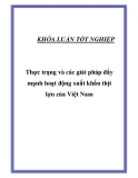 Luận văn "  Thực trạng và các giải pháp đẩy mạnh hoạt động xuất khẩu thịt lợn của Việt Nam "