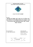 Luận văn " ĐÁNH GIÁ HIỆU QUẢ QUẢN LÝ CÔNG NỢ TẠI CÔNG TY CỔ PHẦN BẢO VỆ THỰC VẬT AN GIANG-CHI NHÁNH LONG MỸ, TỈNH HẬU GIANG "